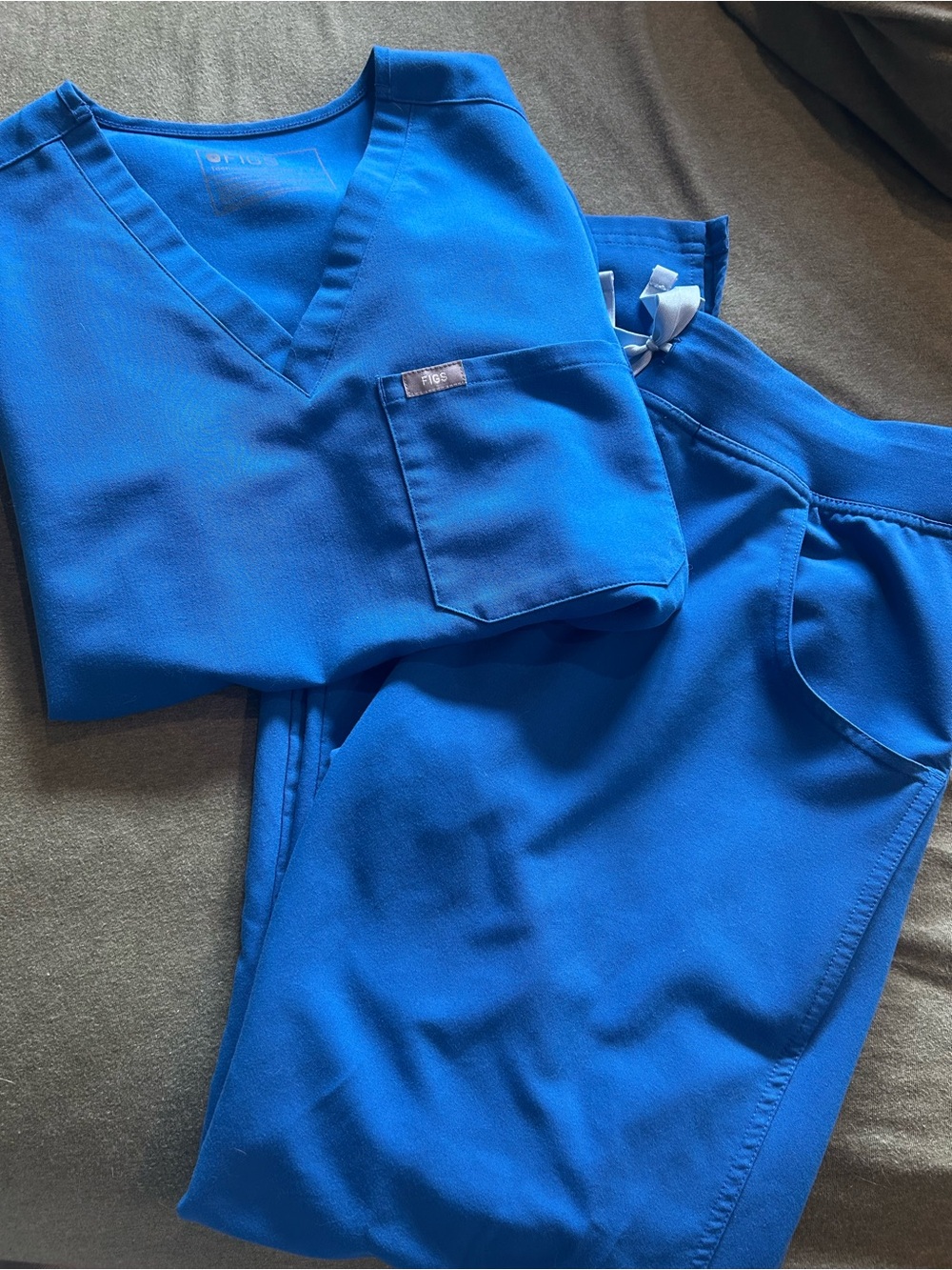 FIGS Women's Cobalt Blue Scrub Set- Comfortable Everyday Fit